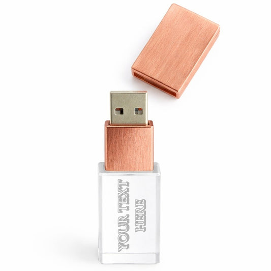 Brushed Rose Gold Crystal USB 3.0 High Speed