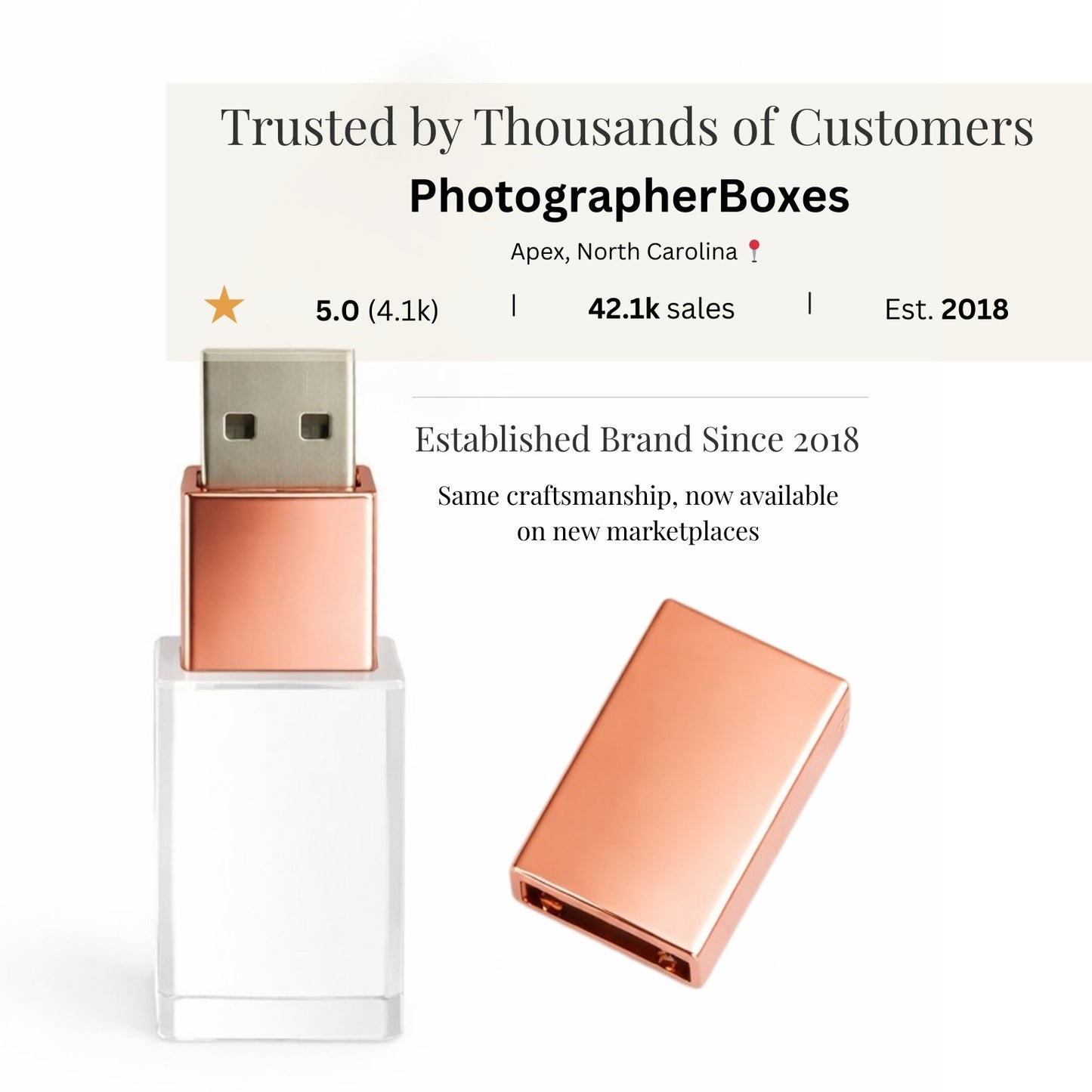 Rose Gold Crystal USB 3.0 High Speed