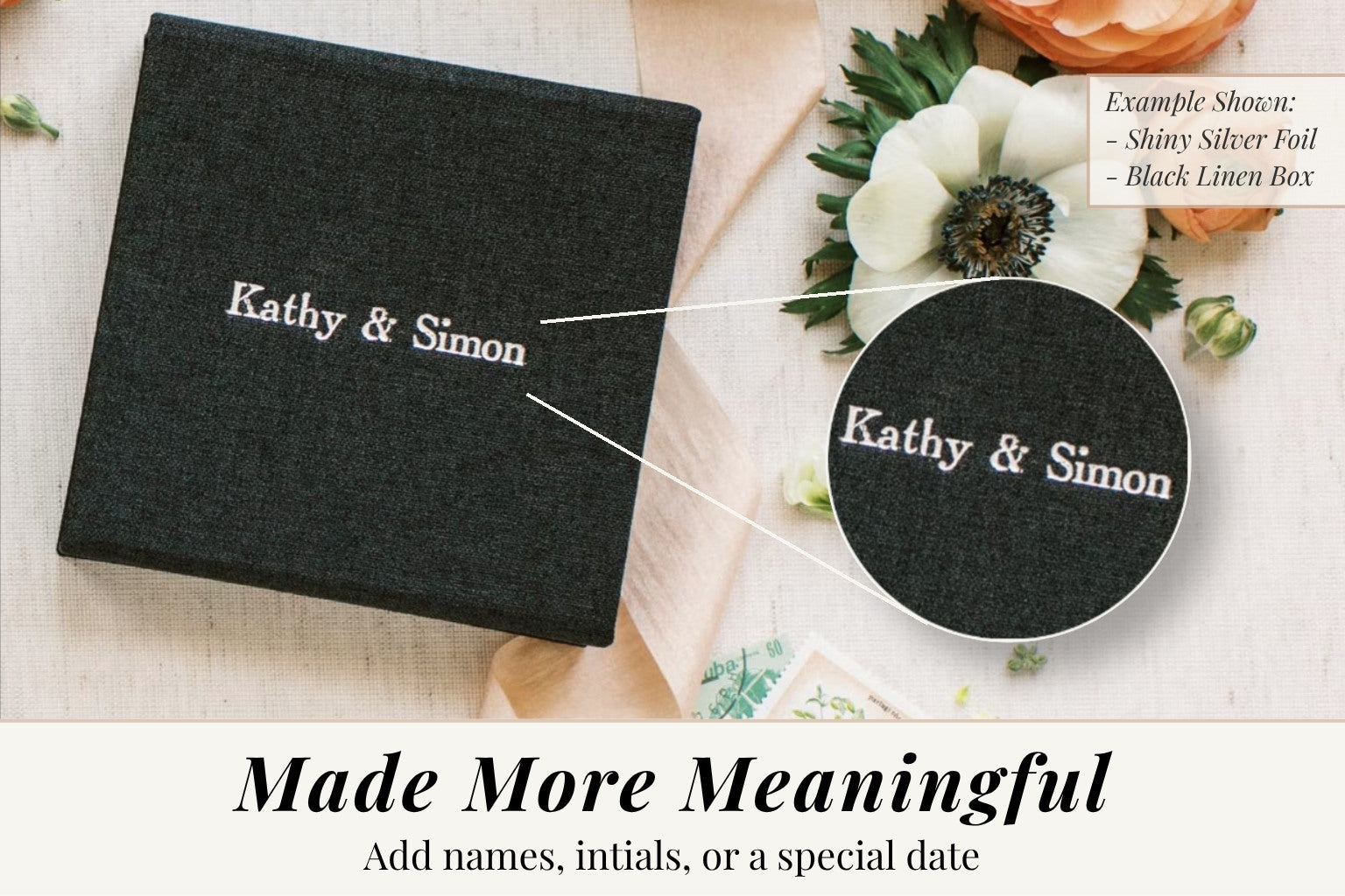 Black | Add names, intials or dates