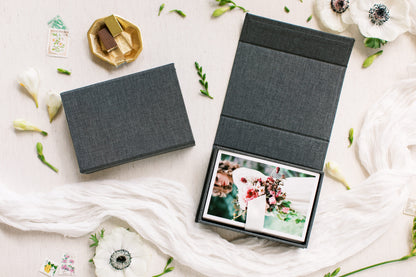 Linen Photo Box 4x6