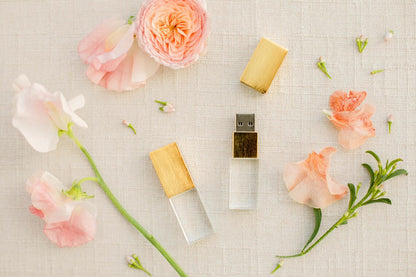 Brushed Gold Crystal USB 3.0 High Speed