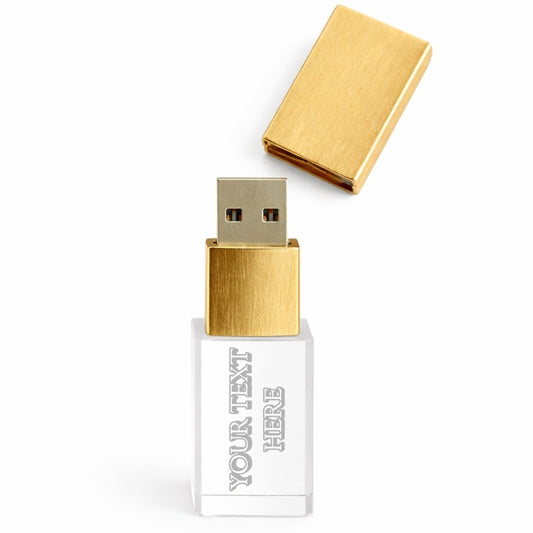 Brushed Gold Crystal USB 3.0 High Speed