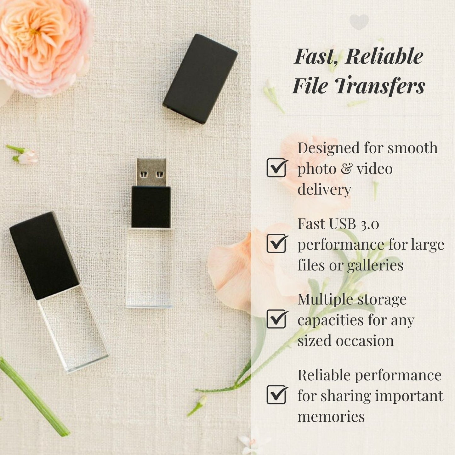 Black Crystal USB 3.0 High Speed