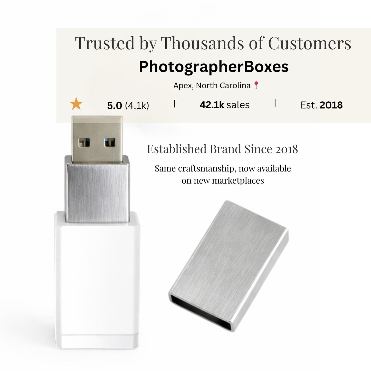 Brushed Silver Crystal USB 3.0 High Speed