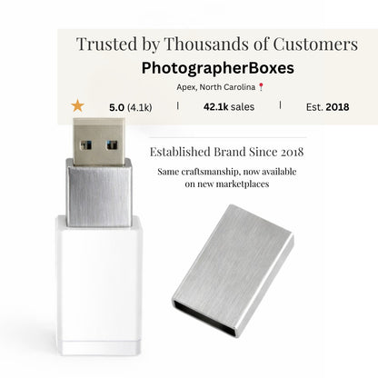 Brushed Silver Crystal USB 3.0 High Speed