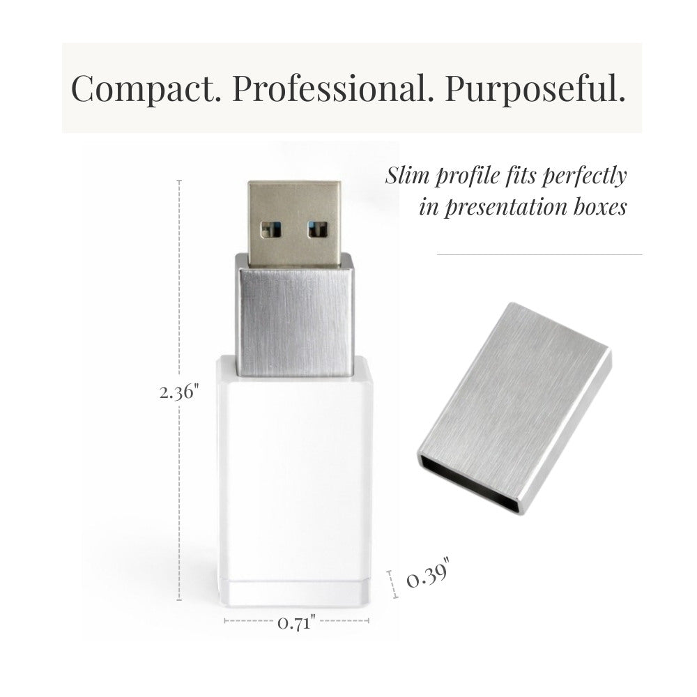 Brushed Silver Crystal USB 3.0 High Speed