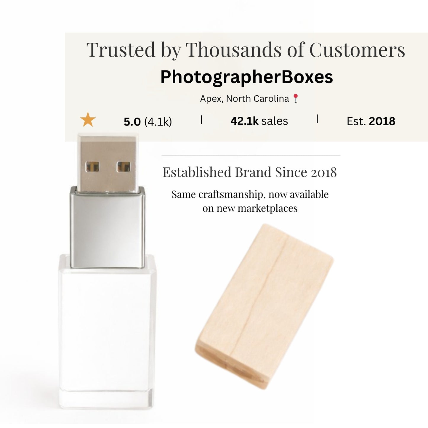 Maple Wood and Crystal USB 3.0 High Speed