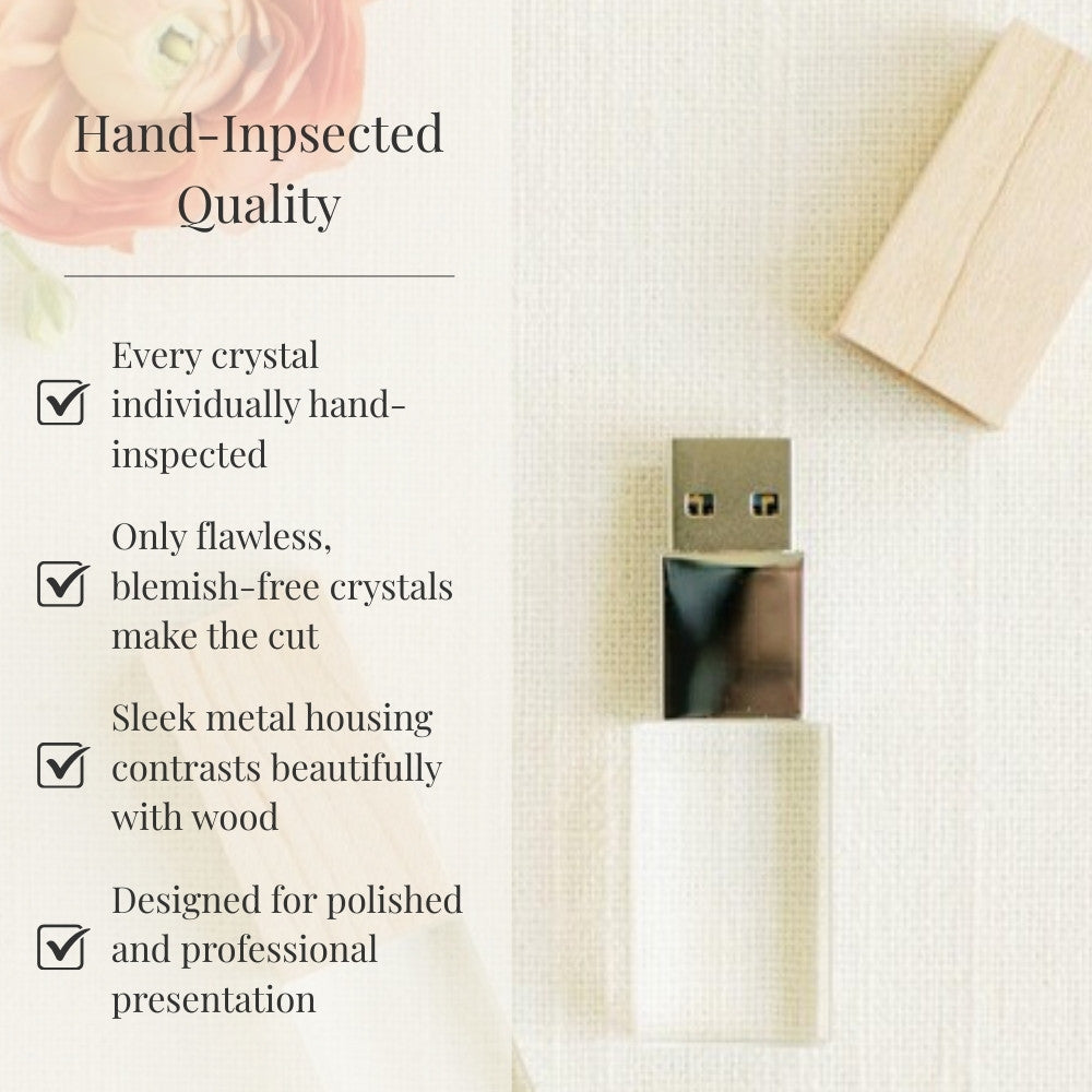Maple Wood and Crystal USB 3.0 High Speed