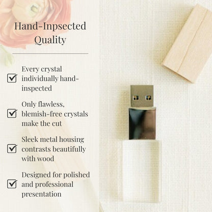 Maple Wood and Crystal USB 3.0 High Speed