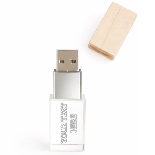 Maple Wood and Crystal USB 3.0 High Speed