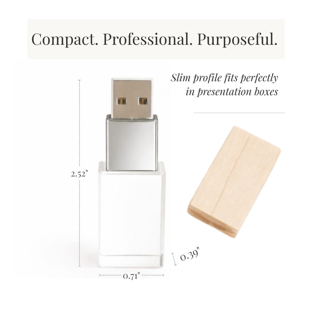 Maple Wood and Crystal USB 3.0 High Speed