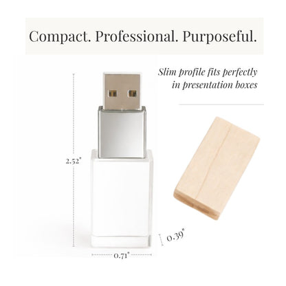Maple Wood and Crystal USB 3.0 High Speed