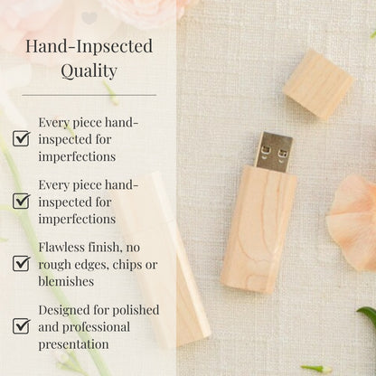 Maple Wood Round Cut with Cap USB 3.0 High Speed