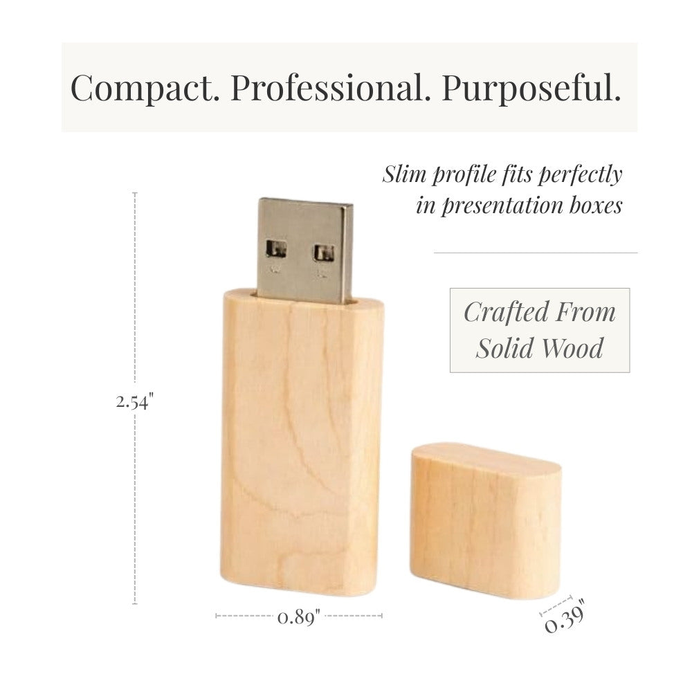 Maple Wood Round Cut with Cap USB 3.0 High Speed