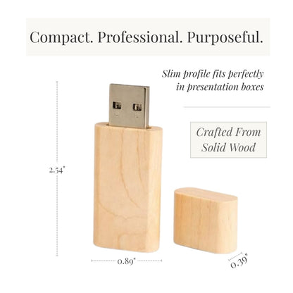 Maple Wood Round Cut with Cap USB 3.0 High Speed