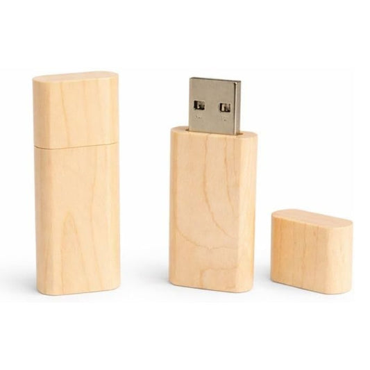Maple Wood Round Cut with Cap USB 3.0 High Speed