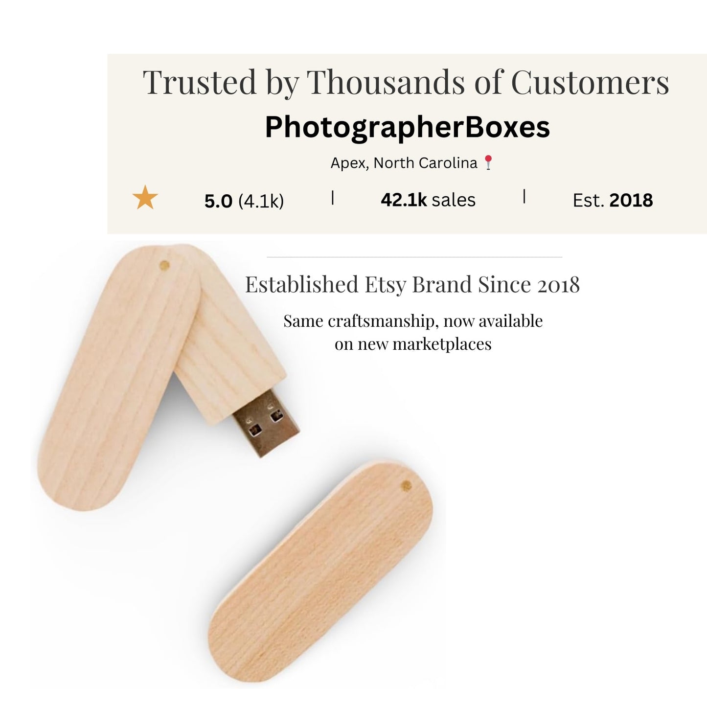Maple Wood Round Cut with Swivel USB 3.0 High Speed