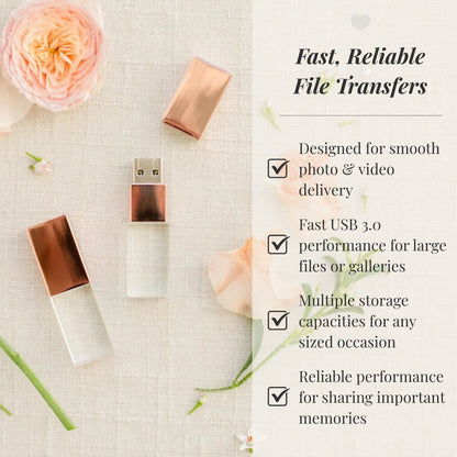 Rose Gold Crystal USB 3.0 High Speed