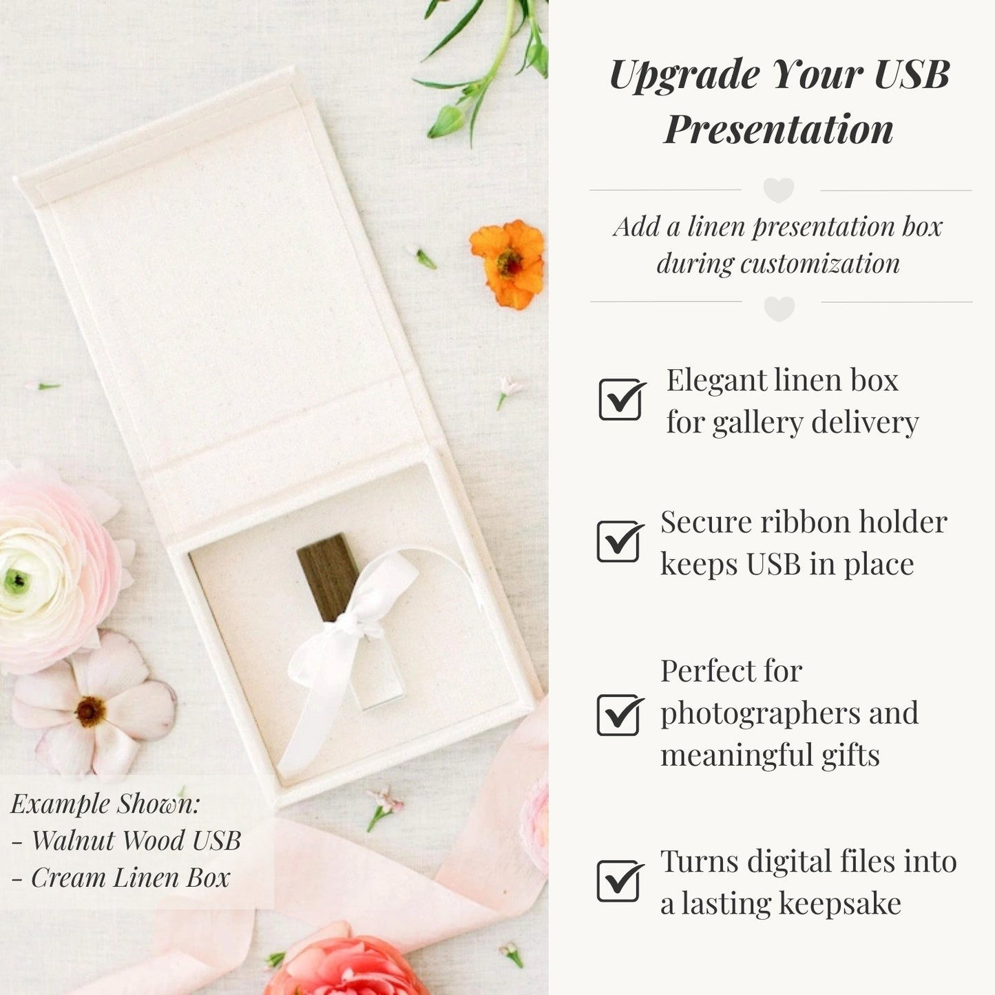 Walnut Wood and Crystal USB 3.0 High Speed