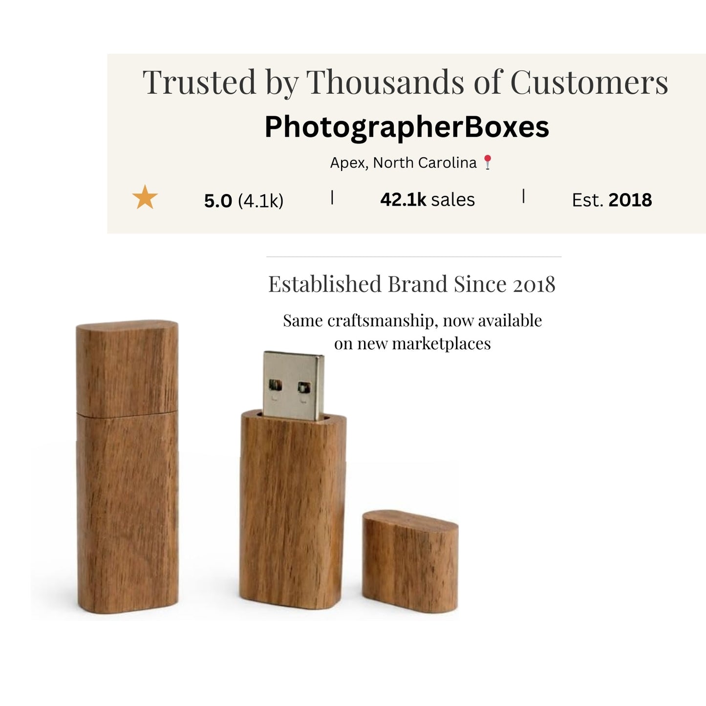 Walnut Wood Round Cut with Cap USB 3.0 High Speed