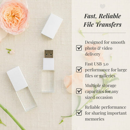 White Crystal USB 3.0 High Speed