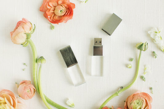 Brushed Silver Crystal USB 3.0 High Speed